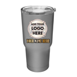 Custom 20 oz Gray Stainless Steel Tumbler - Custom Logo