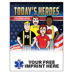 Imprinted Today's Heroes Coloring Book - Full Color Star of Life