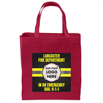 Custom Full-Color Tote Bag w/ Turnout Design - Red