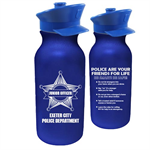 IMP. 20 oz  BLUE BIKE BOTTLE W/ POLICE HAT LID