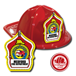 Custom Fire Truck Hats in Red