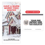 Imprinted Warm Worry Free Winter Brochure w/ Full Color Logo