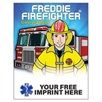 Imprinted Freddie Firefighter Coloring Book - Full Color Star of Life