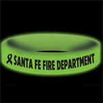 CUSTOM GLOW AWARENESS BAND - GREEN - RIBBON