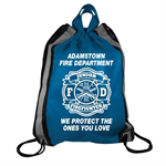 Blue Jr FF Maltese Reflect Drawstring Backpack