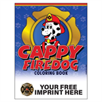 Imprinted Cappy Firedog Coloring Activity Book - Full Color Serving Cross