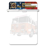 Cust. Magnetic Dry Erase Fire Truck Memo Board