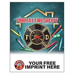 Imprinted Practice Fire Safety Coloring Book -Full Color Smoke Alarm