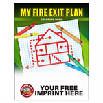 Imprinted My Fire Exit Plan Coloring Book - Full Color Smoke Alarm