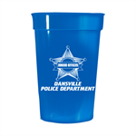Imprinted 17 oz Blue Stadium Cup - Police Star