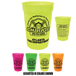 Imprinted 17 oz Neon Asst. Stadium Cups - 2025 Theme Logo