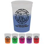 Imp 17 oz Mood Frosted Cups - Assorted - Autism Awareness Firefighter Logo