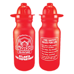 Imprinted 20 oz Red Bike Bottle w/ Fire Hat Lid - 2025 Theme