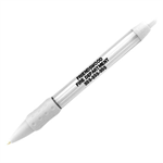 Custom Wide Body Grip Pen - White