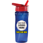 Custom 18oz. Flip Lid Bottle w/ Full Color Imprint - Blue