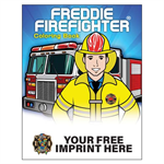 Imprinted Freddie Firefighter Coloring Book - Full Color Autism Ribbon