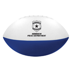 Imprinted Royal Blue/ White Foam Football